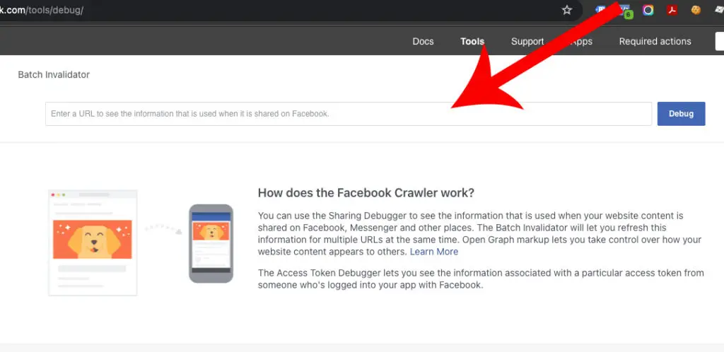 Facebook Debugger Social URL