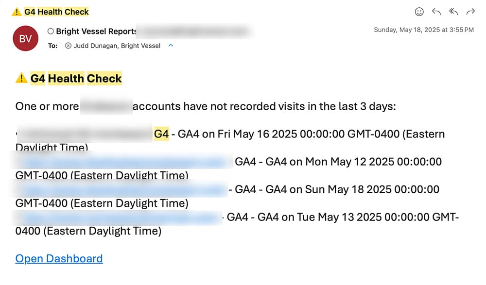 Status Email - Oh No, But Check Some Accounts